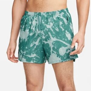 Nike Men’s Dri-FIT Run Division Stride Teal Tie Dye Running Shorts Size L